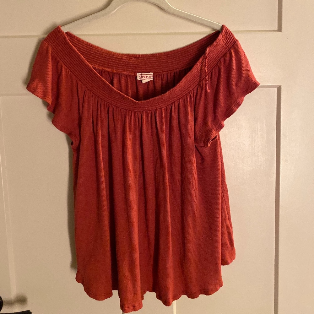 Off The Shoulder Coral Top
